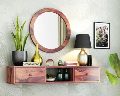 Rose Wall Mounted Console Table with Mirror 