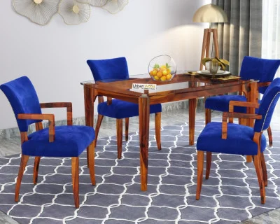 Quipo 4-Seater Dining Table Set With Arms 