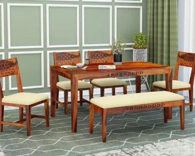 Woodora 6 Seater Dining Set Cushion With Bench 