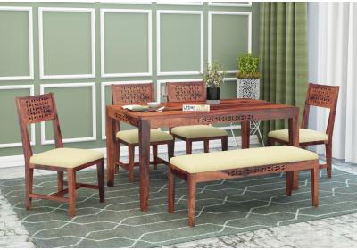Woodora 6 Seater Dining Set Cushion With Bench 