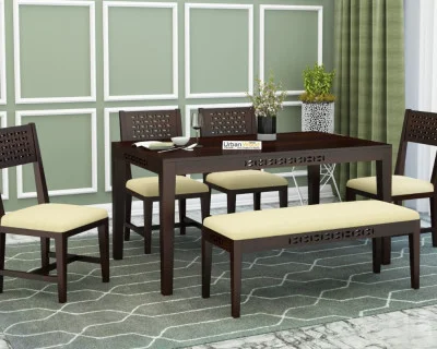 Woodora 6 Seater Dining Set Cushion With Bench 