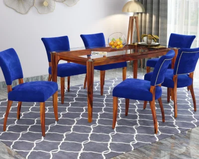 Quipo 6-Seater Dining Table Set Without Arms 