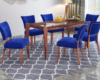 Quipo 6-Seater Dining Table Set Without Arms 