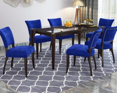 Quipo 6-Seater Dining Table Set Without Arms 