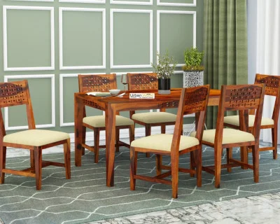 Woodora 6 Seater Dining Set with Cushion 