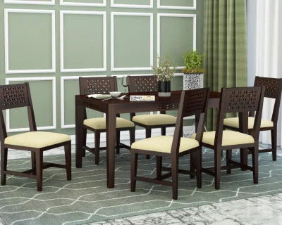 Woodora 6 Seater Dining Set with Cushion 