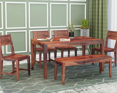 Woodora 6-Seater Dining Set With Bench 
