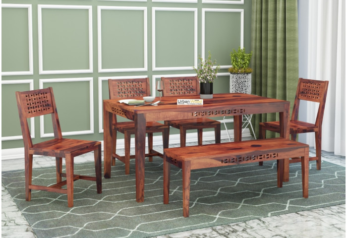 Woodora 6-Seater Dining Set With Bench 