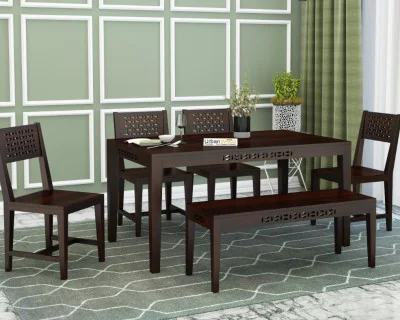 Woodora 6-Seater Dining Set With Bench 