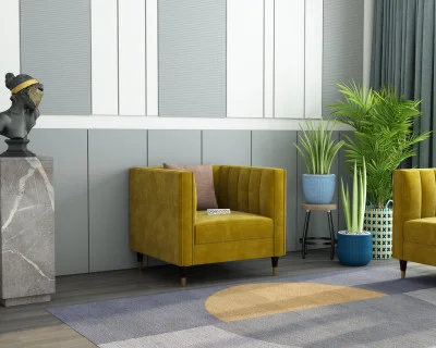 Abro 1 Seater Fabric Sofa 