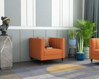 Abro 1 Seater Fabric Sofa 