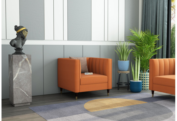 Abro 1 Seater Fabric Sofa 