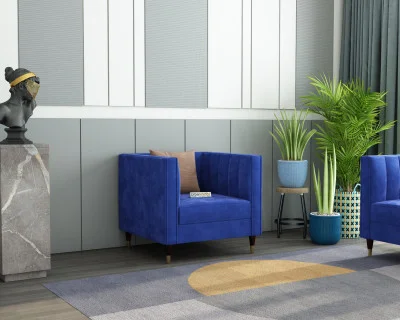 Abro 1 Seater Fabric Sofa 