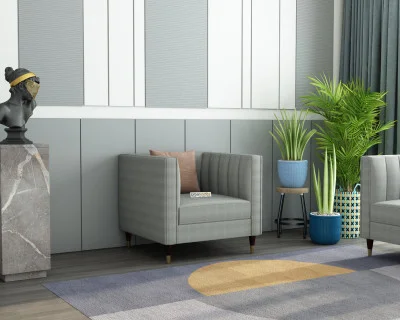 Abro 1 Seater Fabric Sofa 