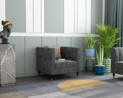 Abro 1 Seater Fabric Sofa 