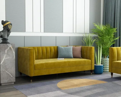 Abro 3 Seater Fabric Sofa 
