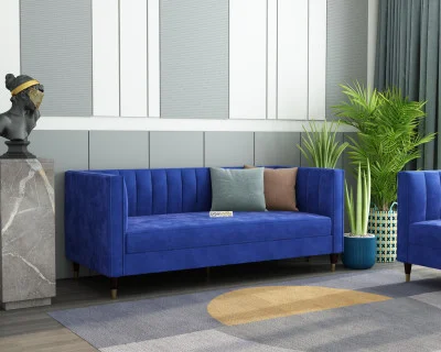 Abro 3 Seater Fabric Sofa 