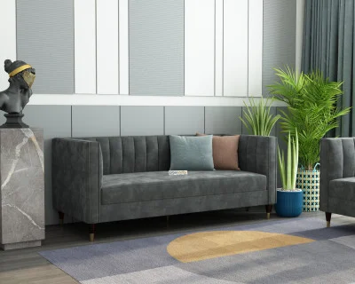 Abro 3 Seater Fabric Sofa 