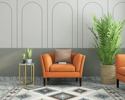 Crimson 1 Seater Fabric Sofa 