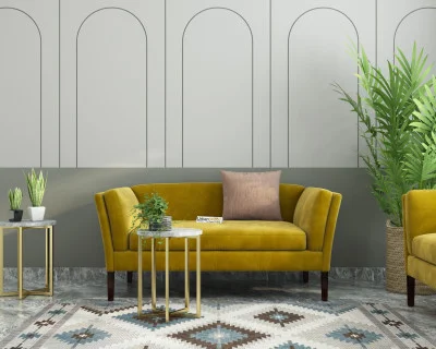 Crimson 2 Seater Fabric Sofa 