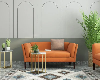 Crimson 2 Seater Fabric Sofa 
