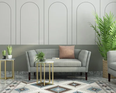 Crimson 2 Seater Fabric Sofa 