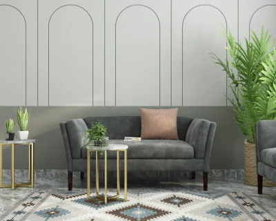 Crimson 2 Seater Fabric Sofa 
