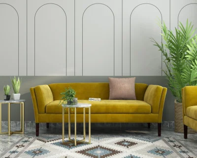 Crimson 3 Seater Fabric Sofa 
