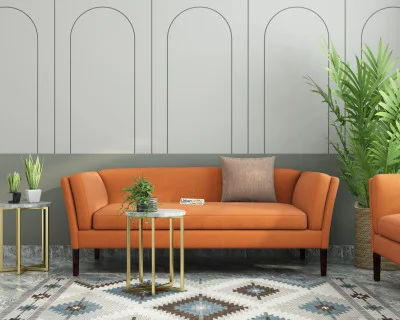 Crimson 3 Seater Fabric Sofa 