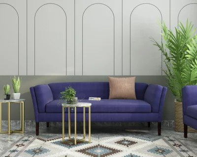 Crimson 3 Seater Fabric Sofa 