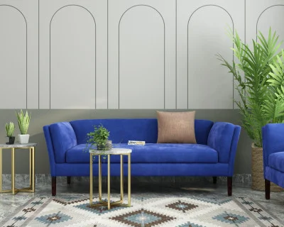 Crimson 3 Seater Fabric Sofa 