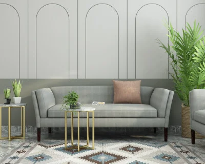 Crimson 3 Seater Fabric Sofa 