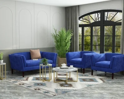 Crimson 2+1+1 Seater Fabric Sofa 