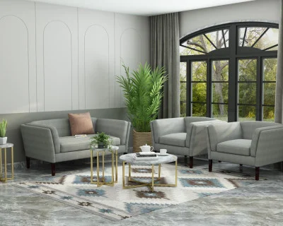 Crimson 2+1+1 Seater Fabric Sofa 