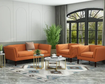 Crimson 3+1+1 Seater Fabric Sofa 