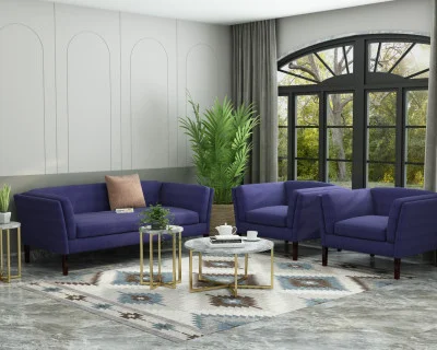 Crimson 3+1+1 Seater Fabric Sofa 