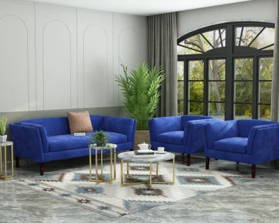 Crimson 3+1+1 Seater Fabric Sofa 