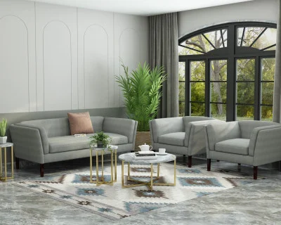 Crimson 3+1+1 Seater Fabric Sofa 