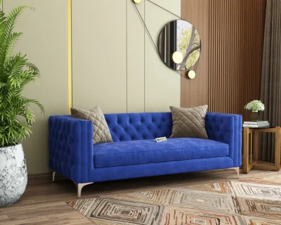 Curio 3 Seater Fabric Sofa 