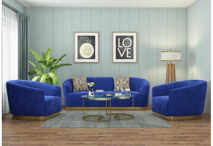 Roy 3+1+1 Seater Fabric Sofa 