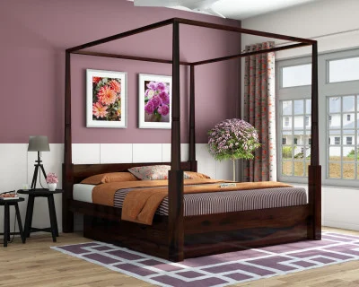 Victorian Poster Bed With Drawer Storage 