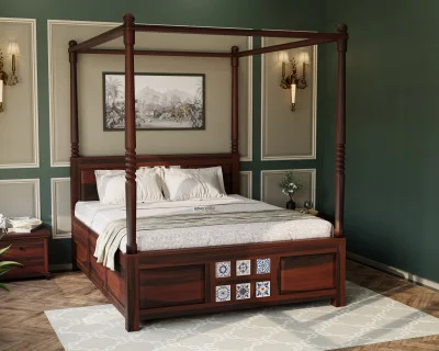 Relay Poster Bed With Box Storage 
