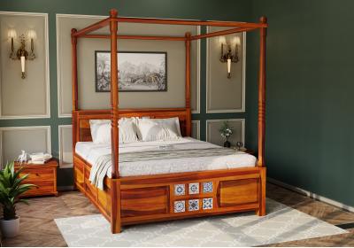 Relay Poster Bed With Hydraulic Storage 