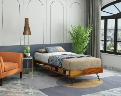 Canvas Platform Single Bed 