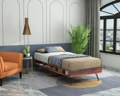 Canvas Platform Single Bed 