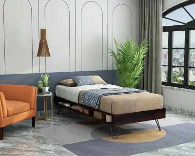 Canvas Platform Single Bed 