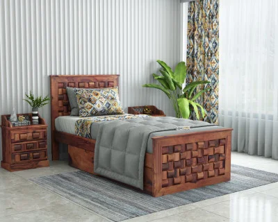 Hover Single Bed with Drawer Storage 