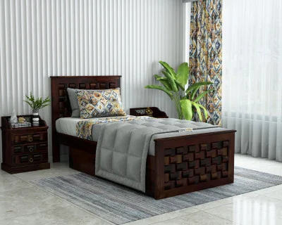 Hover Single Bed with Drawer Storage 