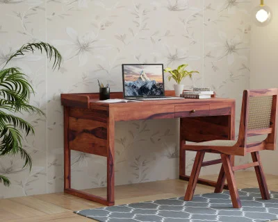Crispin Wooden Study Table With Chair 