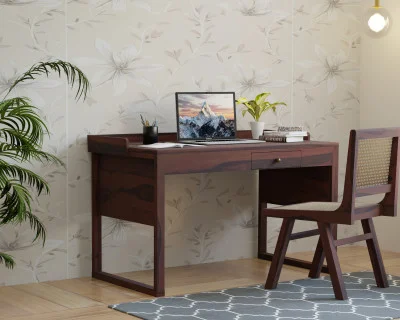 Crispin Wooden Study Table With Chair 